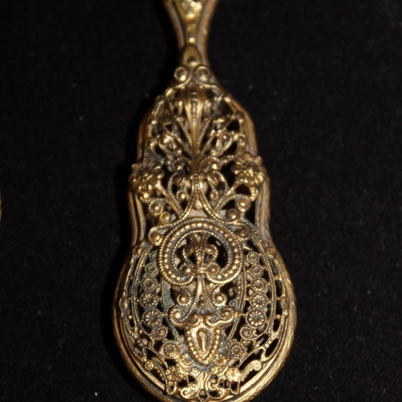 Vanity Set Vintage Five Piece Brass - Picture 6 of 14